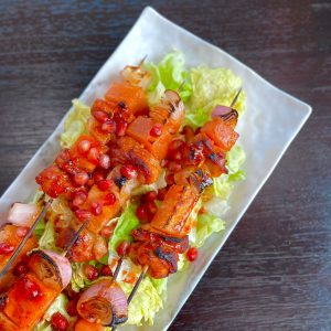 Pineapple Gochujang Chicken Skewers
