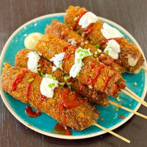 Impossible Beef Korean Corn Dog