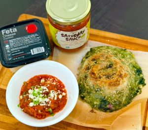 Spanakopita Rice Paper Bagel