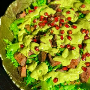 High Protein Steak Salad with Green Goddess